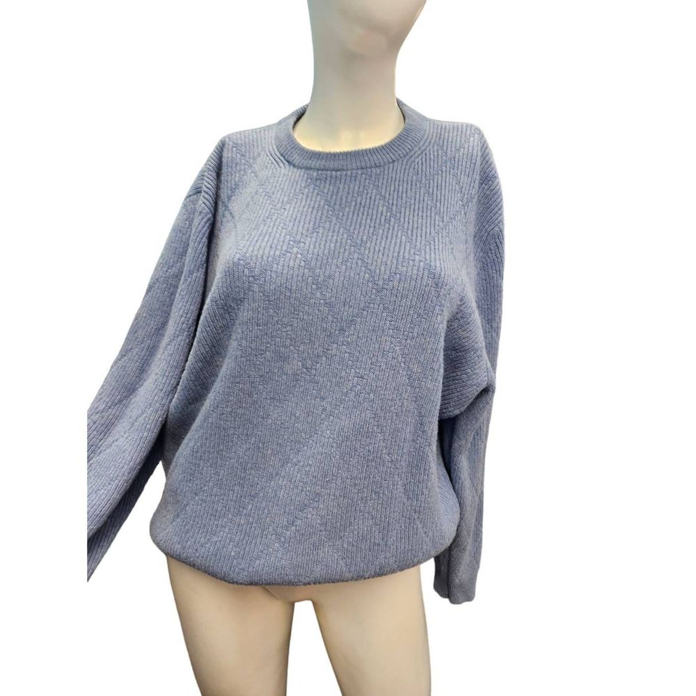 Gran Sasso for Mark Shale Vintage 80's Wool Blend Blue Sweater size 50
